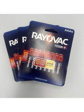 48 Rayovac AAA Fusion + Advanced Alkaline Batteries - 3 X 16 Packs Exp12/2036